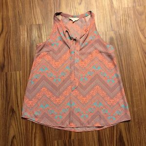 Chevron Tie Front Tank